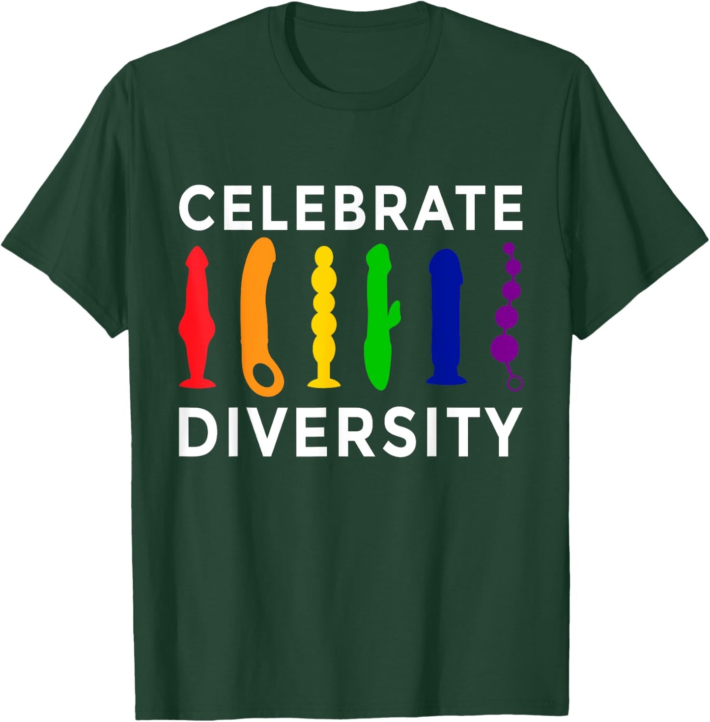 'Celebrate Diversity' Bisexual Feminist Funny Lesbian Pride T-Shirt - T-Shirt | Forest