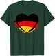 German Flag Heart Deutschland I Love Germany T-Shirt - T-Shirt | Forest