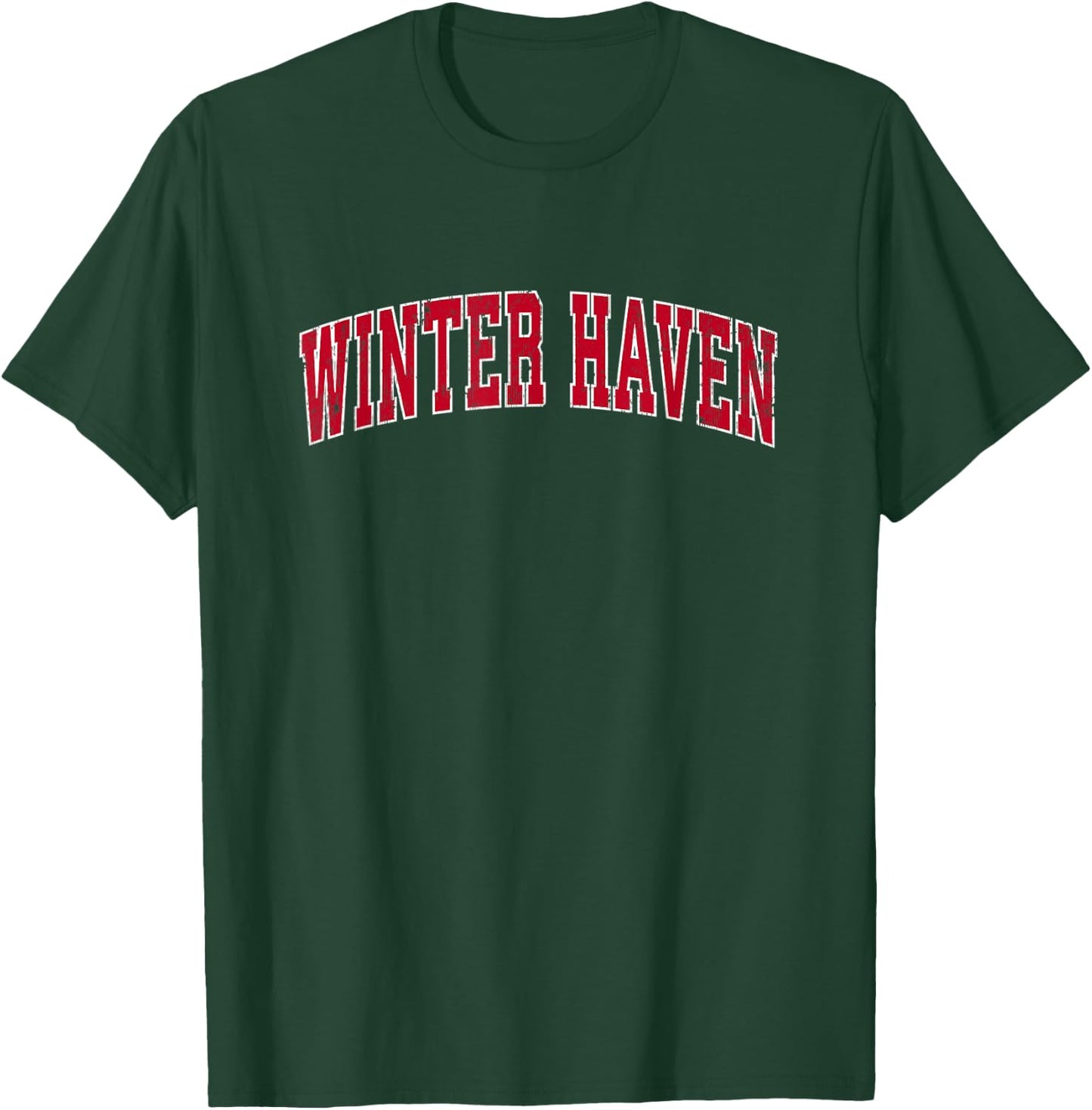 Winter Haven Florida FL Vintage Sports Design Red Design T-Shirt - T-Shirt | Forest