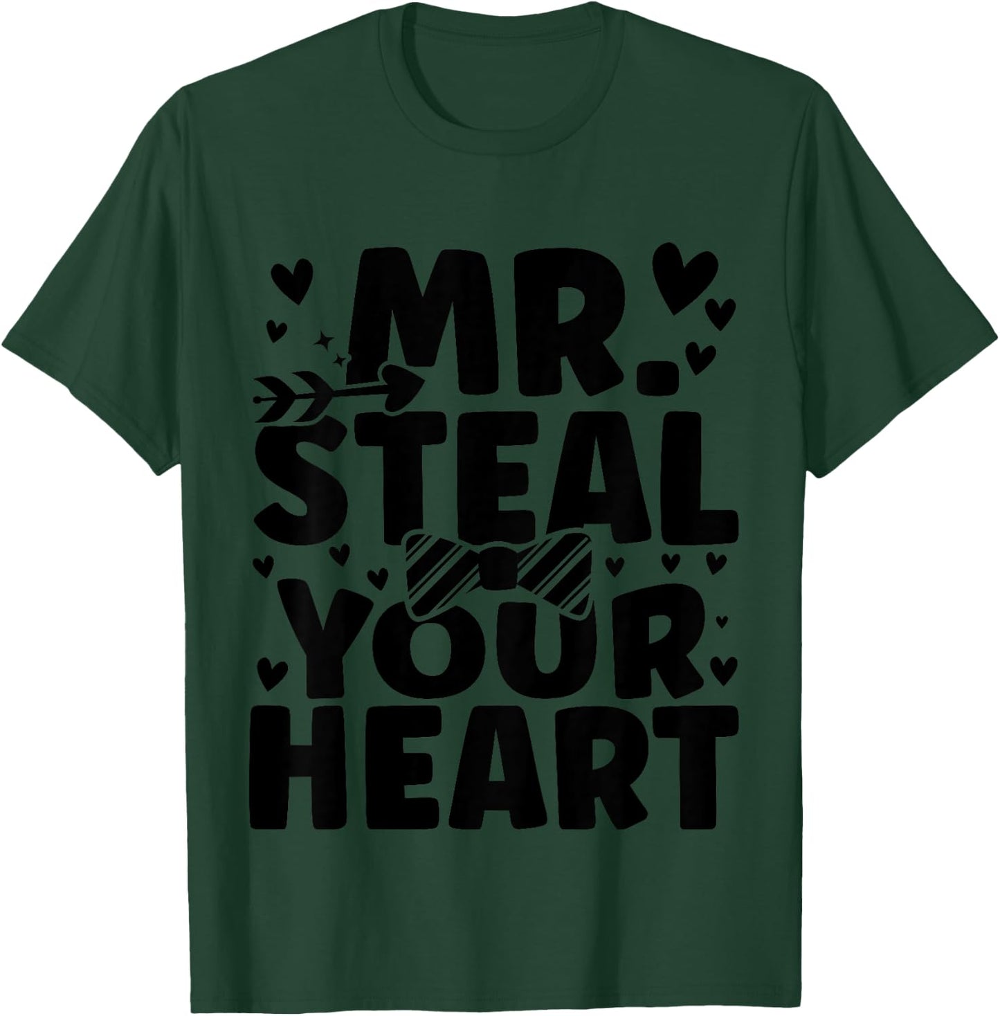 Kids Boys Valentine Shirt Mr Steal Your Heart For Boys Toddlers T-Shirt - T-Shirt | Forest