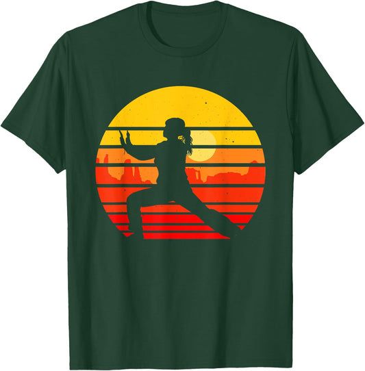 Vintage Tai Chi Martial Arts Fighter Retro Qi Gong T-Shirt - T-Shirt | Forest