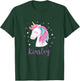 Cute Kinsley Unicorn Personalized Name Girls Gifts T-Shirt - T-Shirt | Forest