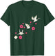 Common Crane Flowers Origami Bird Lover Nature Cute Birdie T-Shirt - T-Shirt | Forest