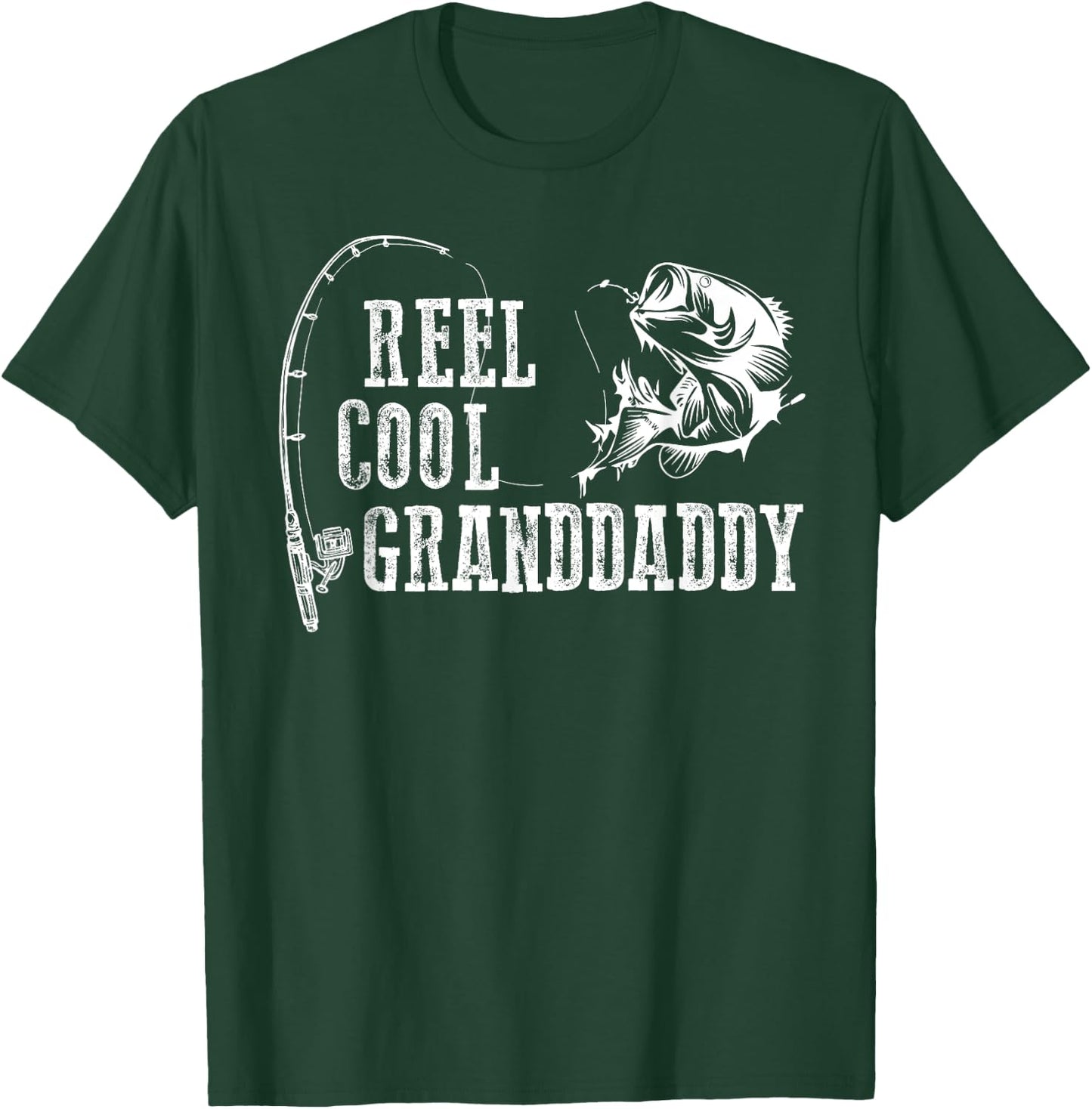 Grandfather Fishing: Roll Cool Grandfather Gift T-Shirt - T-Shirt | Forest