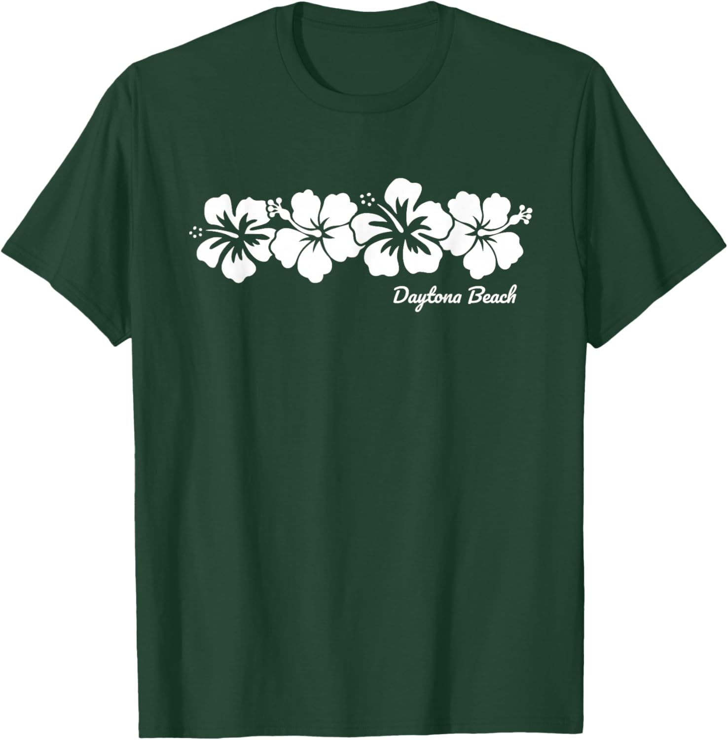Daytona Beach Florida Hibiscus Flower Souvenir T-Shirt - T-Shirt | Forest