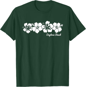 Daytona Beach Florida Hibiscus Flower Souvenir T-Shirt - T-Shirt | Forest