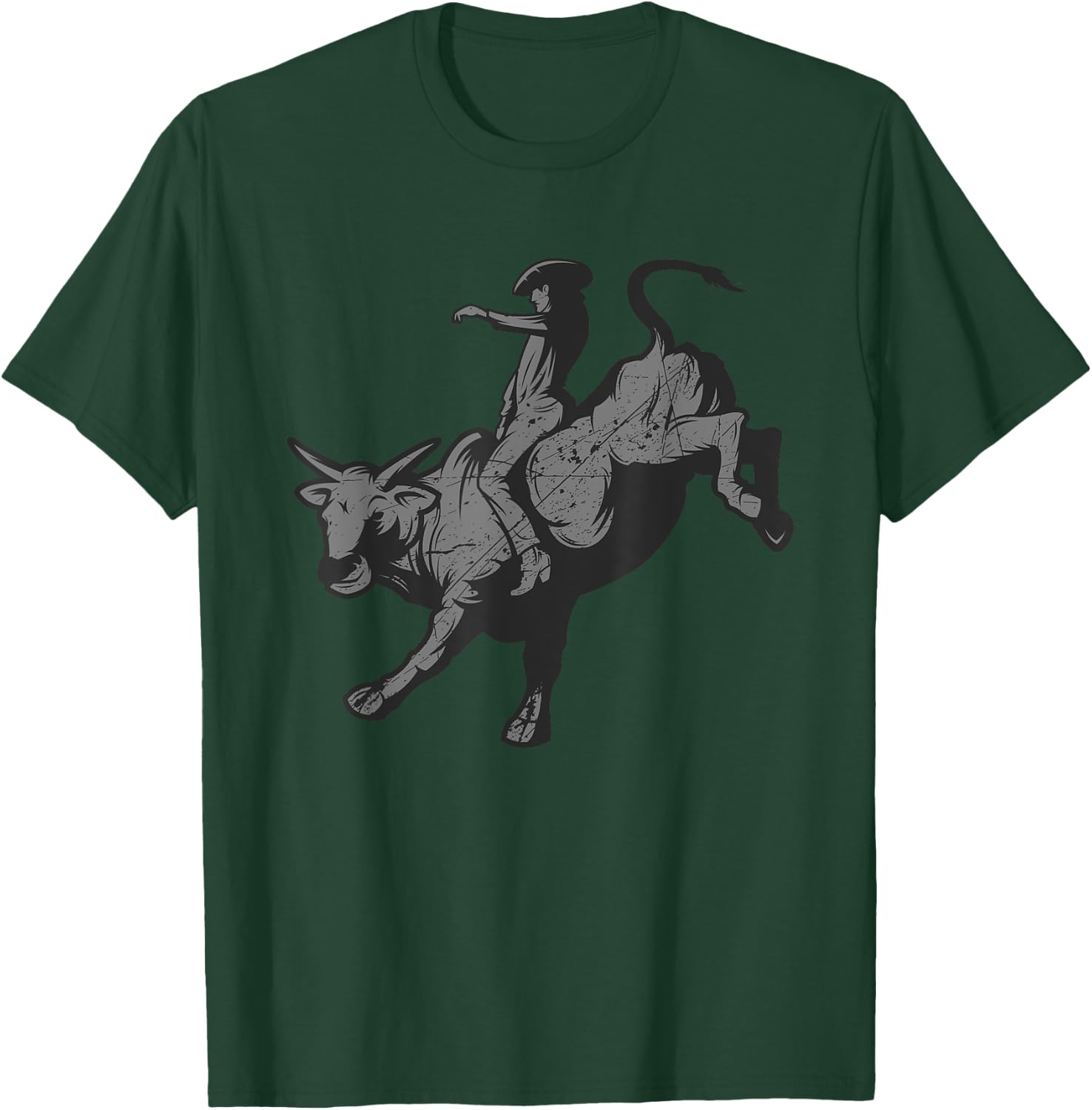 Funny Professional Bull Riding Rodeo Rider Cowboy Men Gift T-Shirt - T-Shirt | Forest