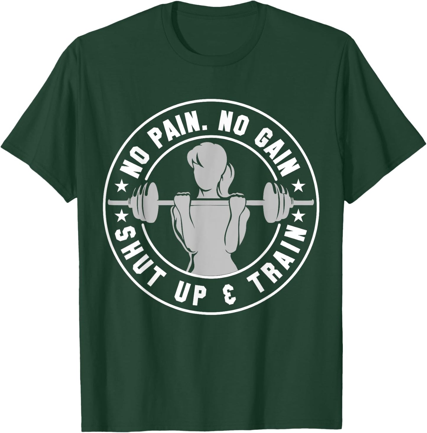 No Pain No Gain Women Workout Gym Cool Fitness Lover Gift T-Shirt - T-Shirt | Forest