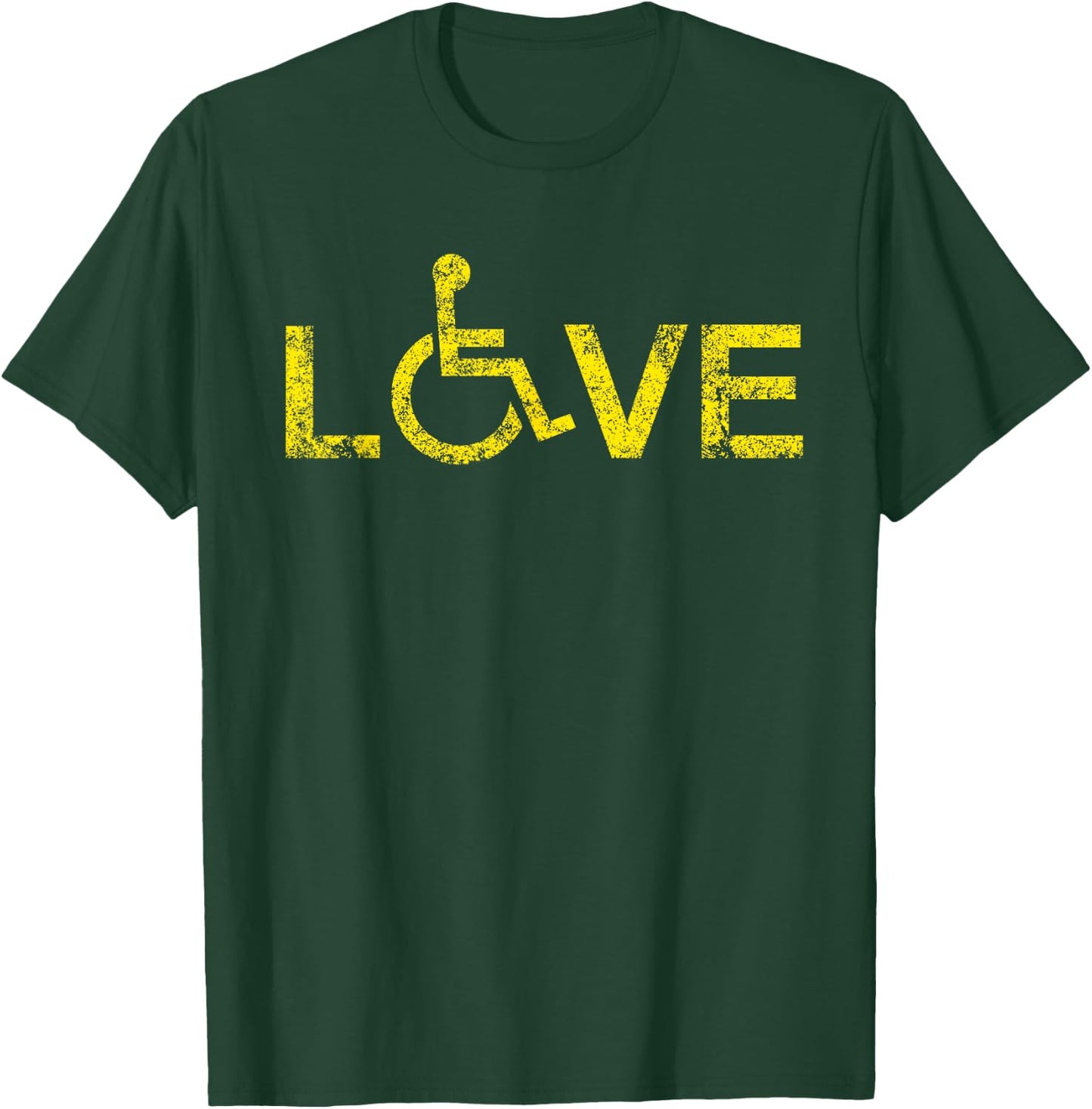 Handicap Wheelchair Love T-Shirt - T-Shirt | Forest