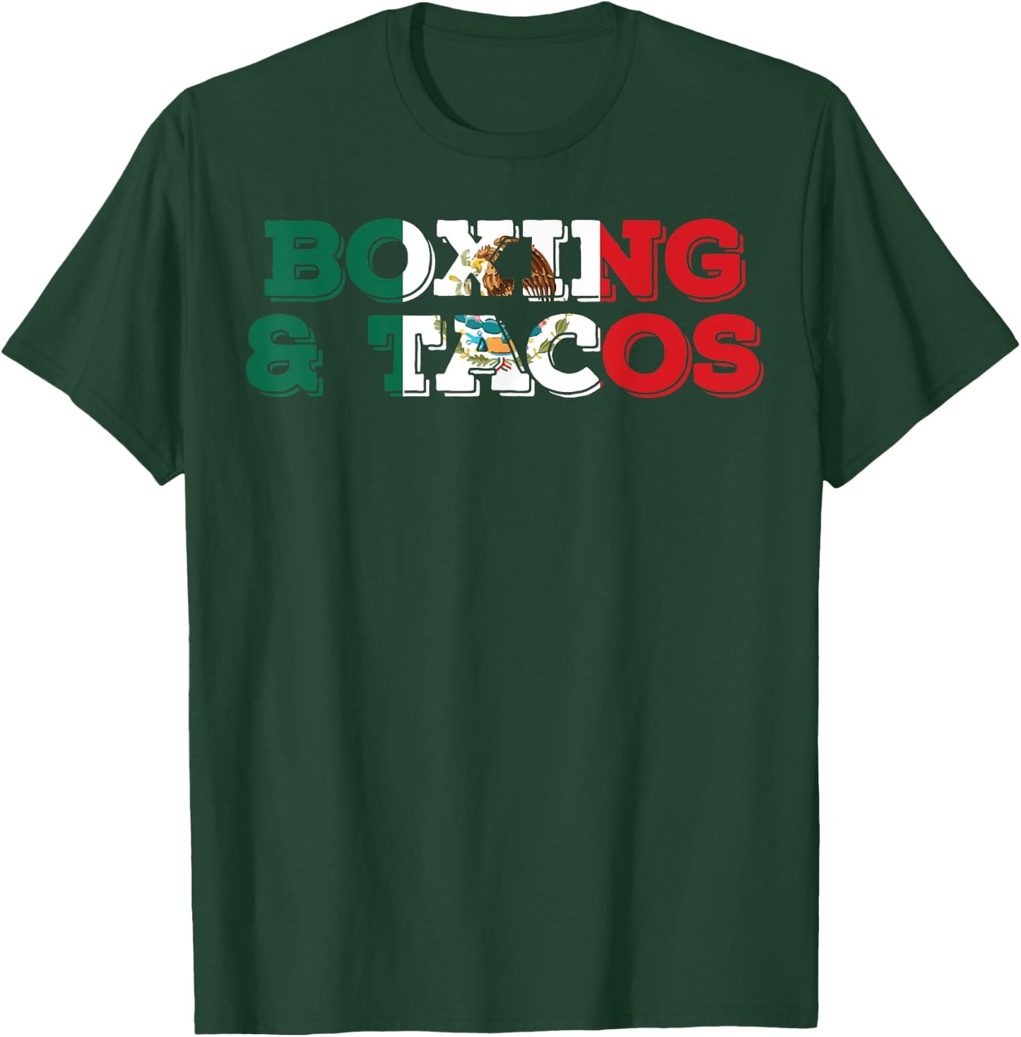 Saying Boxing and Tacos Mexican Sports Husband Hobby Box Pun T-Shirt - T-Shirt | Forest