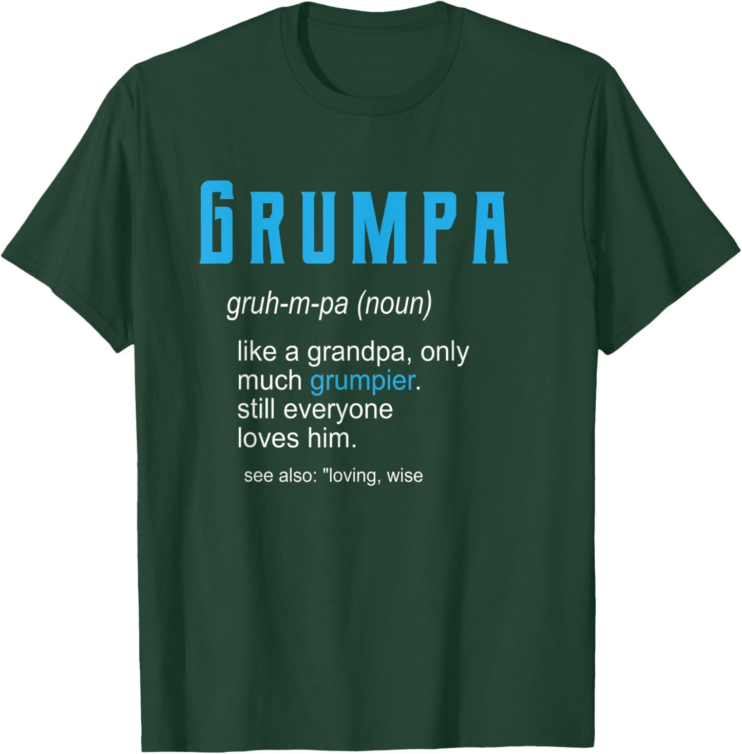 Pops Christmas Shirt for Grandpa, Funny Grumpa Definition T-Shirt - T-Shirt | Forest