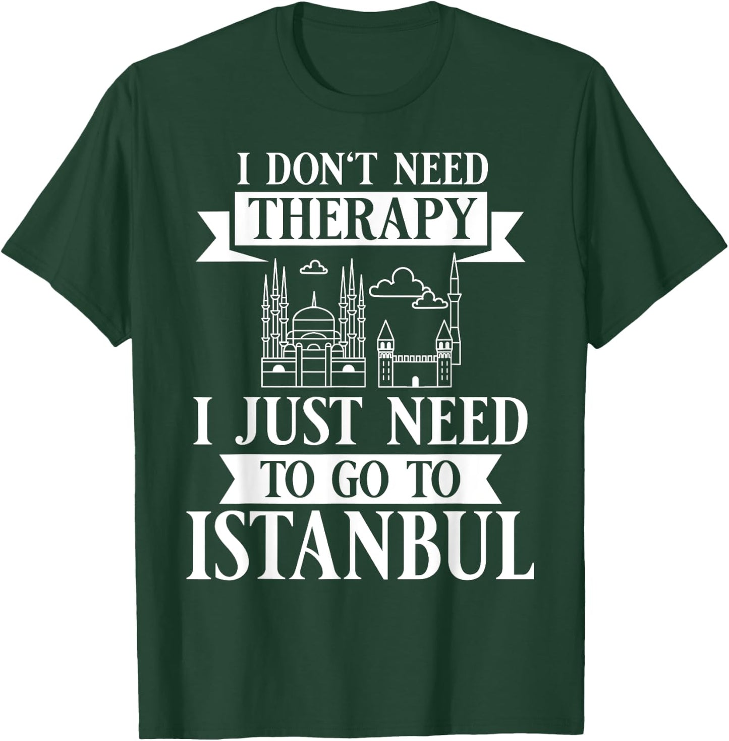 Istanbul Turkey City Skyline Map Travel T-Shirt - T-Shirt | Forest