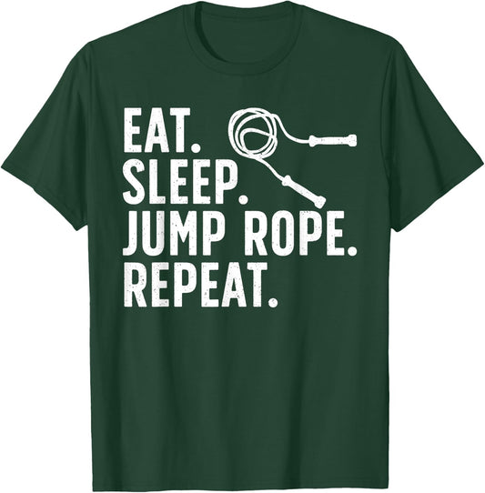 Funny Jump Rope Art Women Roping Jumping Rope Lovers T-Shirt - T-Shirt | Forest