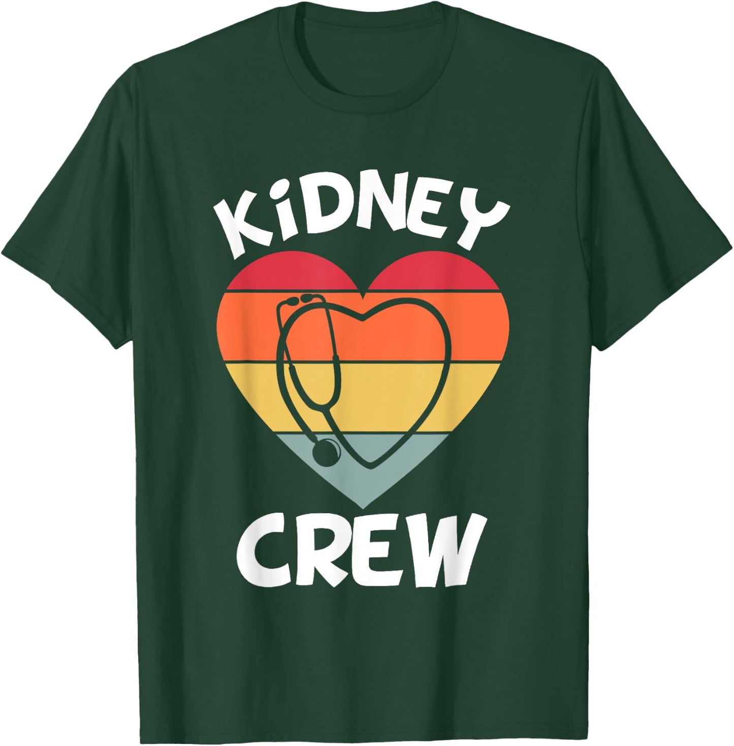 Kidney Crew Dialysis Team Dialysis Tech Nephrology Nurse T-Shirt - T-Shirt | Forest