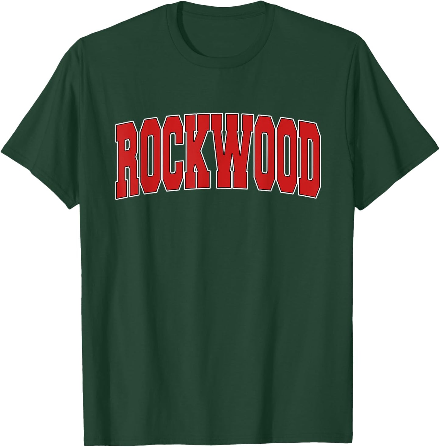ROCKWOOD MI MICHIGAN Varsity Style USA Vintage Sports T-Shirt - T-Shirt | Forest