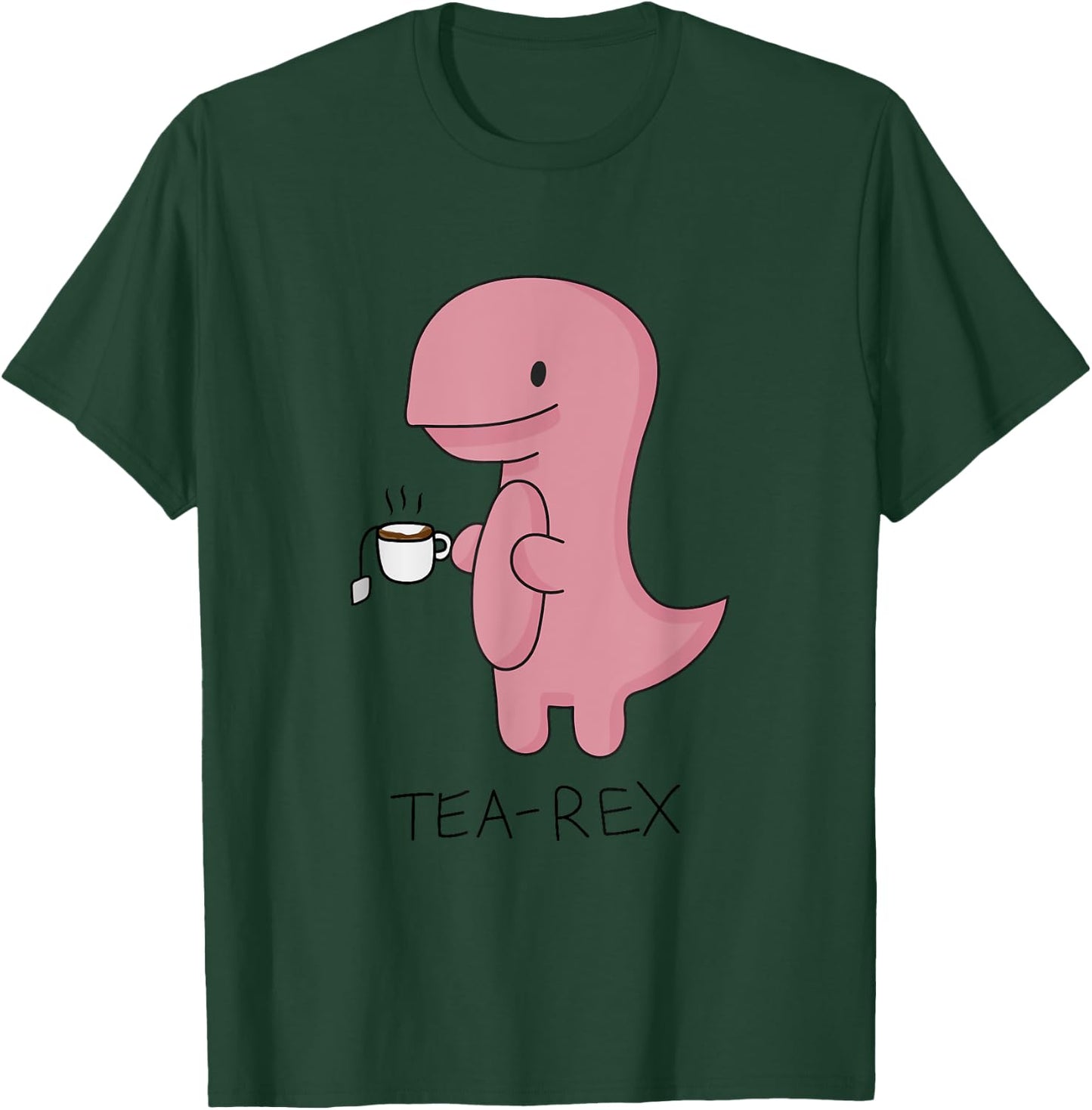 Tea rex Dinosaur Cartoon Lover Funny Cute Dino T-Shirt - T-Shirt | Forest