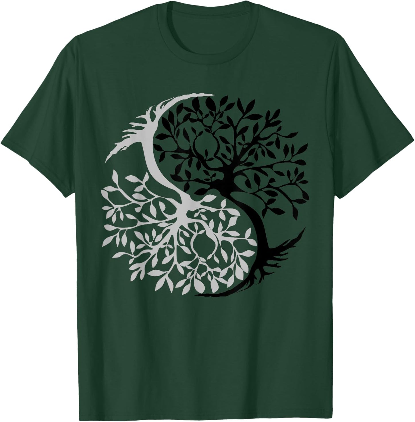 Tree Of Life Yin Yang Symbol Funny Bonsai Zen Gift Men Women T-Shirt - T-Shirt | Forest