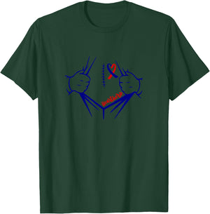 Heart Hero CHD Warrior Present CHD Congenital Heart Disease T-Shirt - T-Shirt | Forest