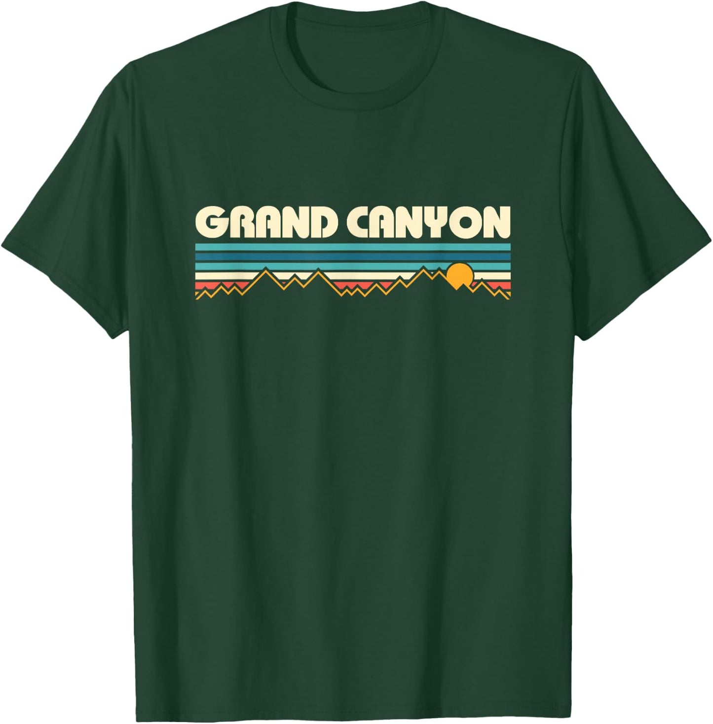 Grand Canyon Retro 80s Sunset T-Shirt - T-Shirt | Forest