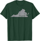 Extraordinary Virginia State Outline Travel Gift T-Shirt - T-Shirt | Forest