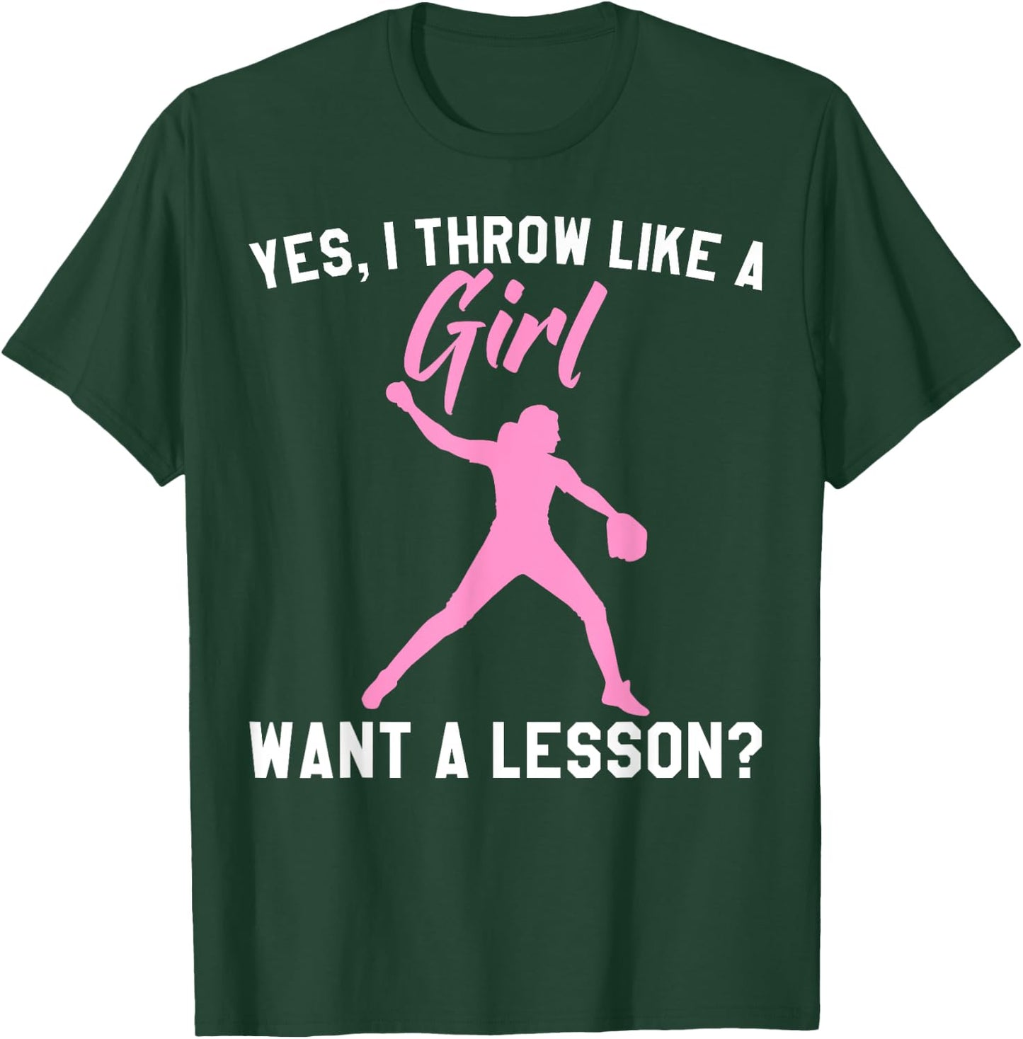 Funny Softball Art For Girls Women Softball Player Softball T-Shirt - T-Shirt | Forest