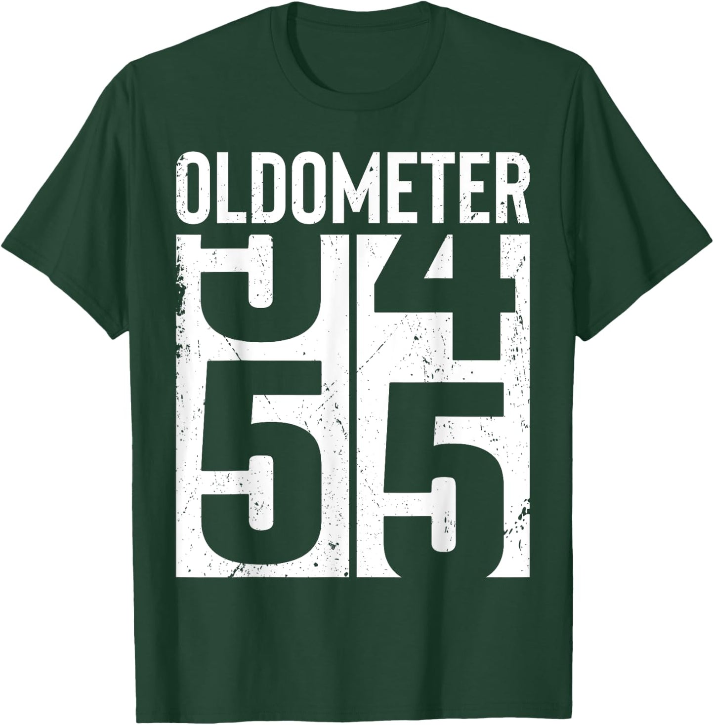 Funny 55 Years Old 55th Birthday Odometer Oldometer Men T-Shirt - T-Shirt | Forest