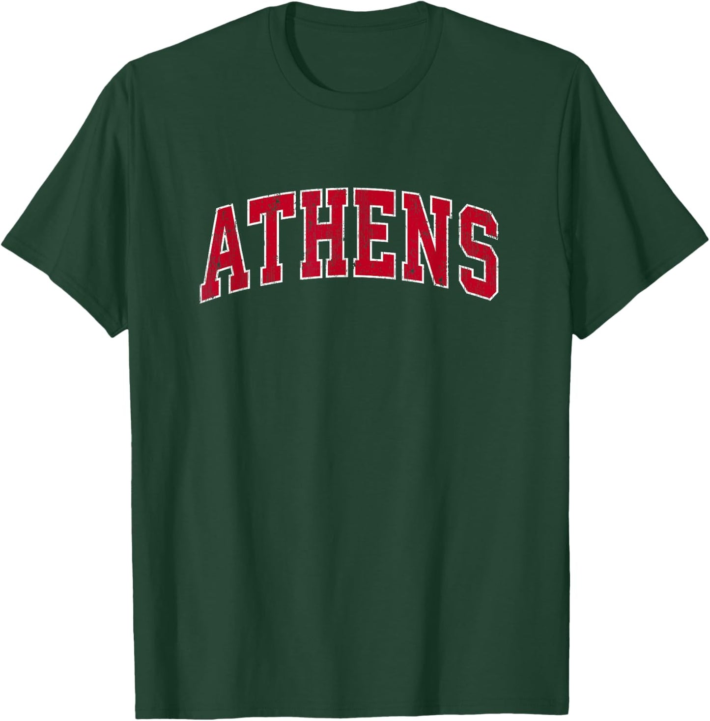 Athens Georgia GA Vintage Sports Design Red Design T-Shirt - T-Shirt | Forest