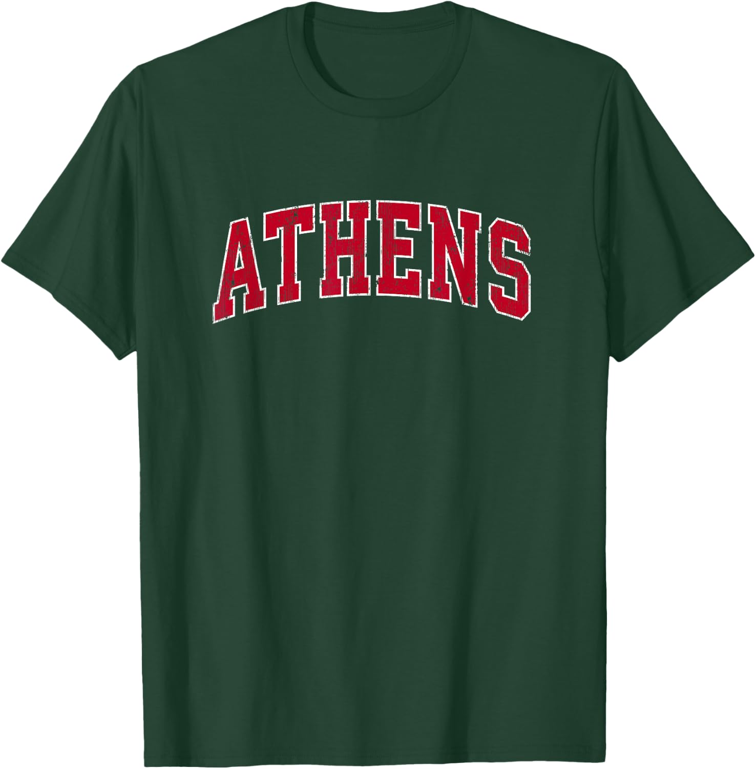 Athens Georgia GA Vintage Sports Design Red Design T-Shirt - T-Shirt | Forest