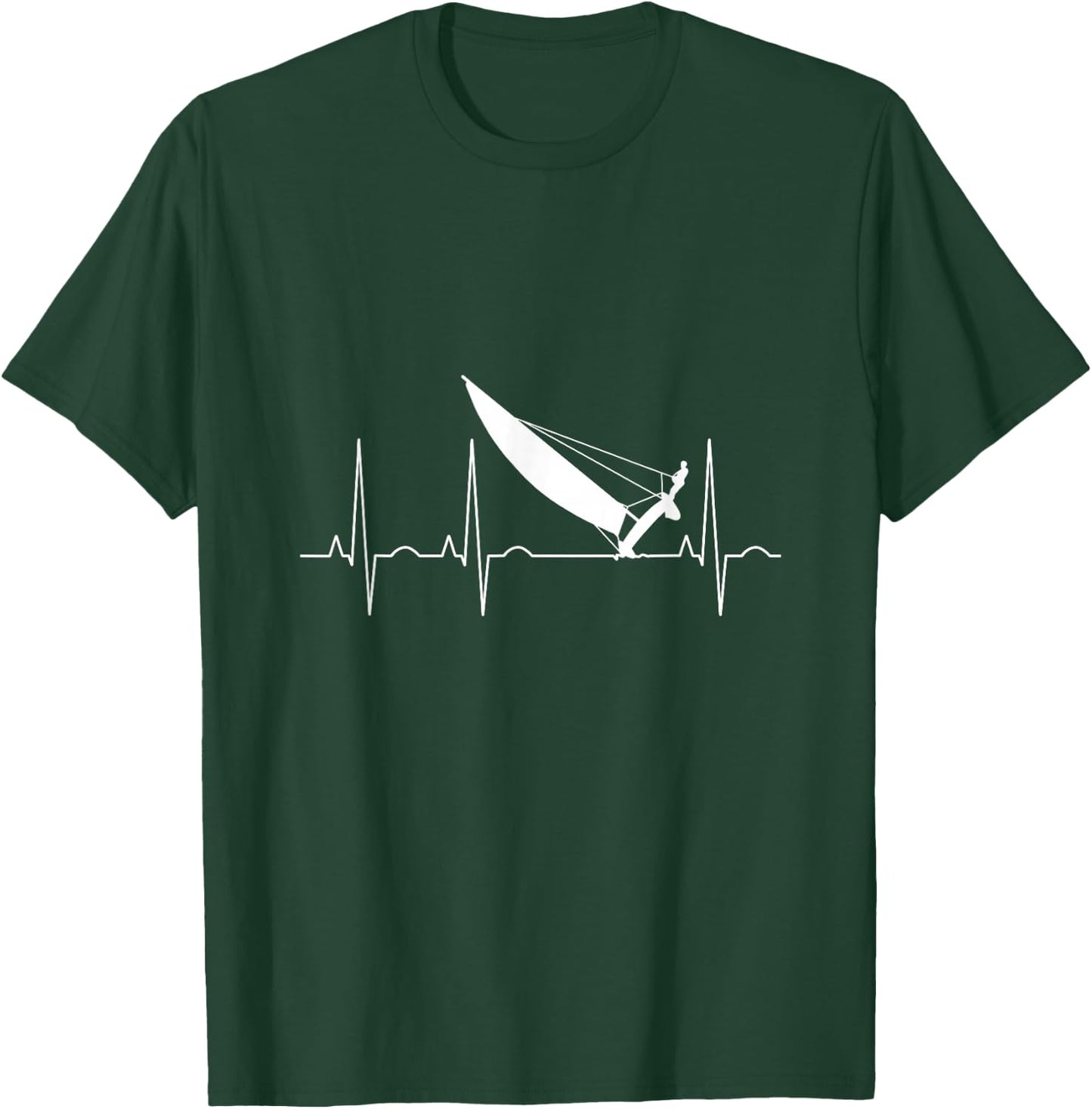 Catamaran trapeze sailing Pulse Frequency T-Shirt - T-Shirt | Forest