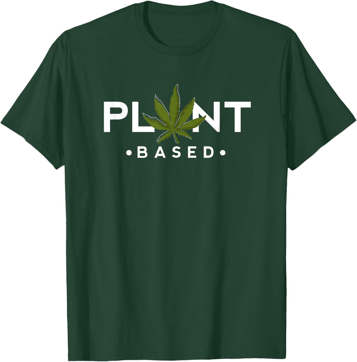 Plant-Based Marijuana Leaf Weed Joint Smoker Vegan T-Shirt - T-Shirt | Forest