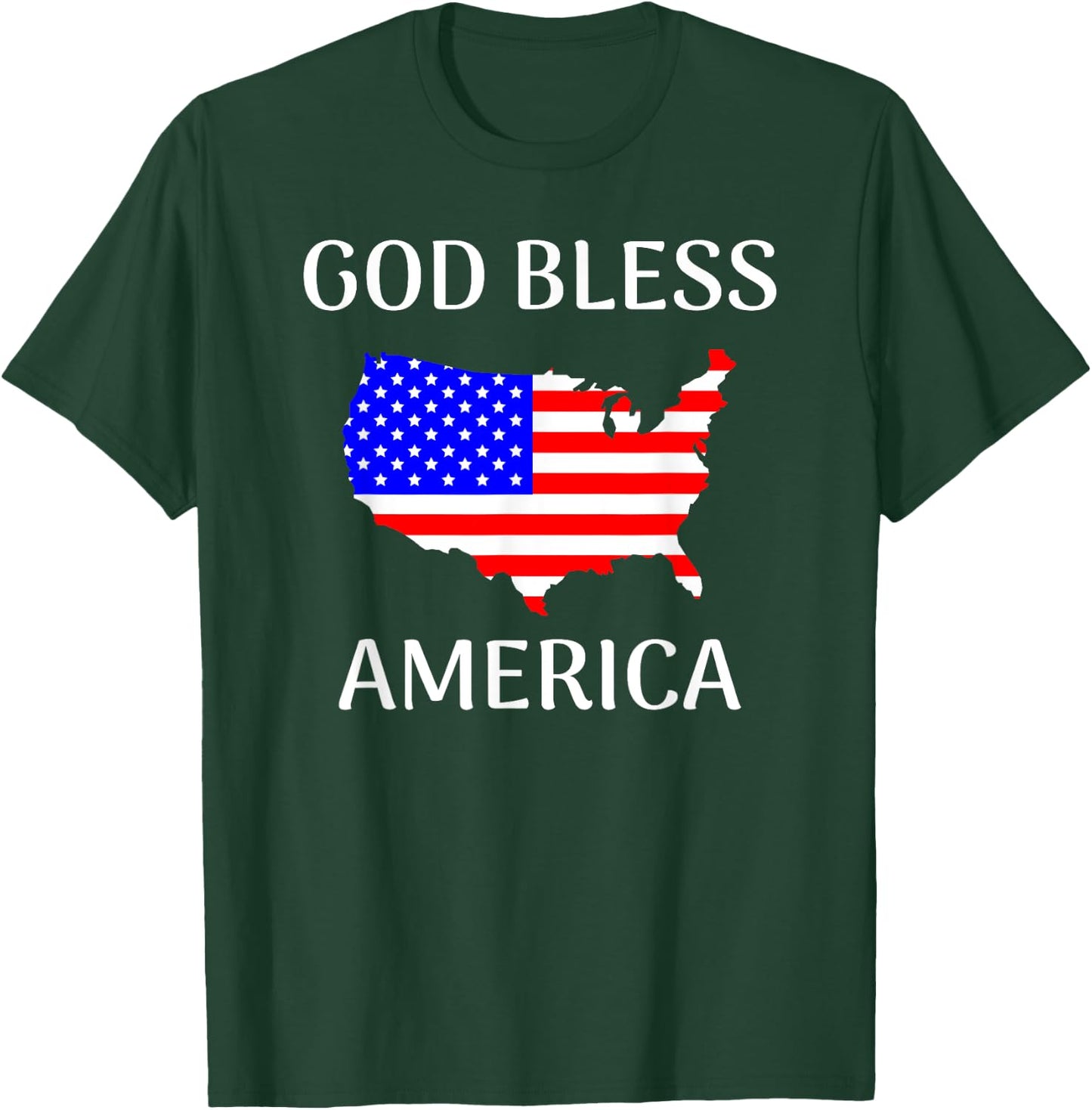 God Bless America United States Flag Country T-Shirt - T-Shirt | Forest