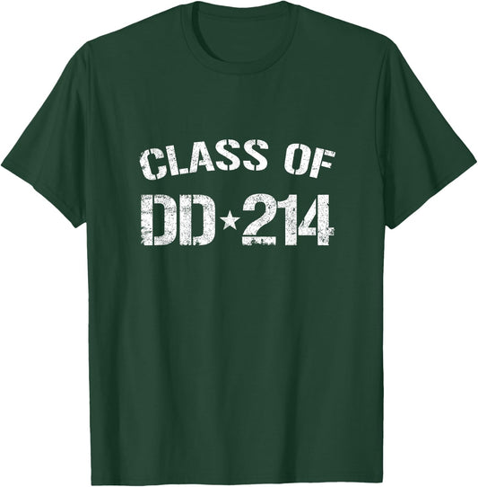 Class Of DD-214 Military Veteran Retired Military DD-214 T-Shirt - T-Shirt | Forest