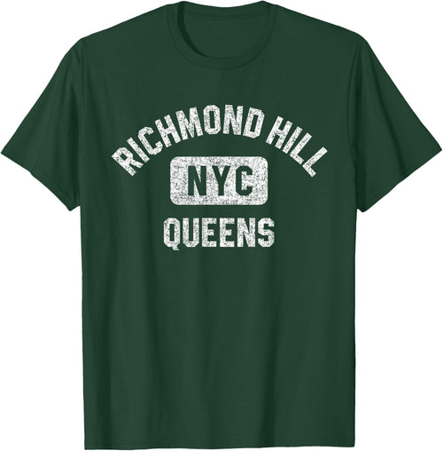 Richmond Hill Queens NYC Gym Style Distressed White Print