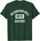 Richmond Hill Queens NYC Gym Style Distressed White Print T-Shirt - T-Shirt | Forest