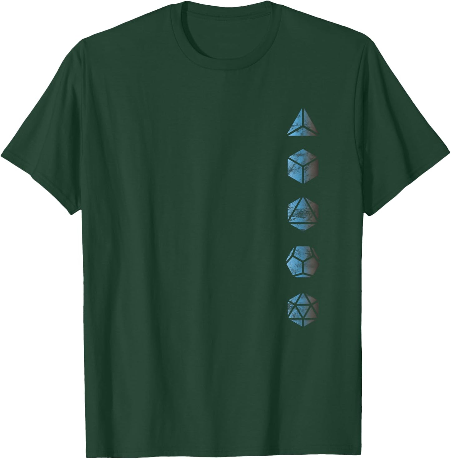Platonic solids mathematics geometry symbol polyhedron T-Shirt - T-Shirt | Forest