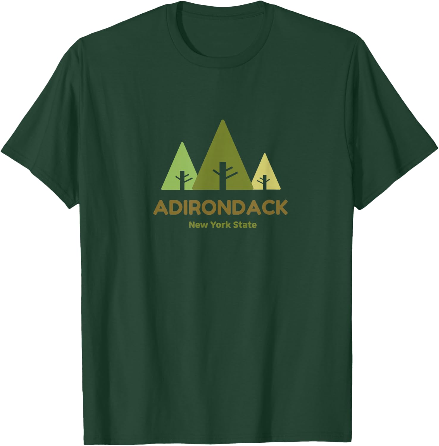Adirondack High Peak mountains, camping outdoor nature ADK T-Shirt - T-Shirt | Forest