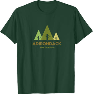 Adirondack High Peak mountains, camping outdoor nature ADK T-Shirt - T-Shirt | Forest