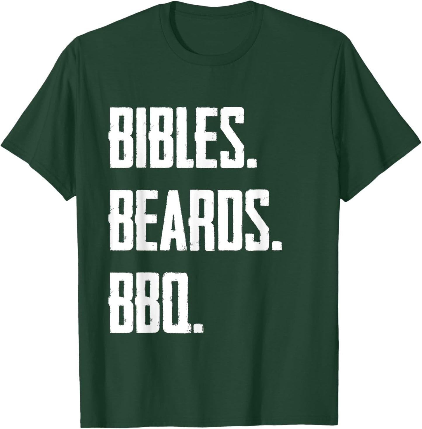 Funny Christianity Bibles Beards BBQ T-Shirt - T-Shirt | Forest