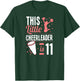 This Little Cheerleader Is 11 Years Old Birthday Girl Cheer T-Shirt - T-Shirt | Forest
