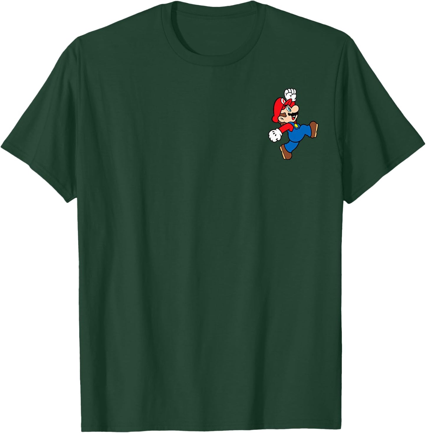 Super Mario Bros Mario Jump Left Chest T-Shirt - T-Shirt | Forest