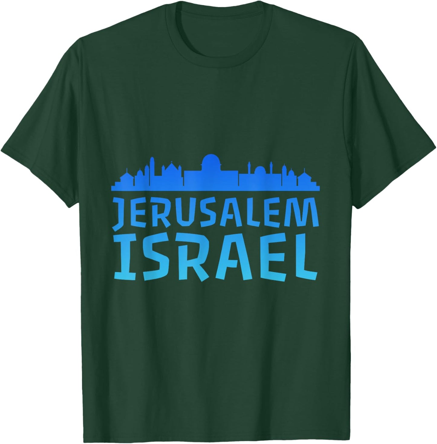 Jewish Jerusalem Design I Love Israel T-Shirt - T-Shirt | Forest
