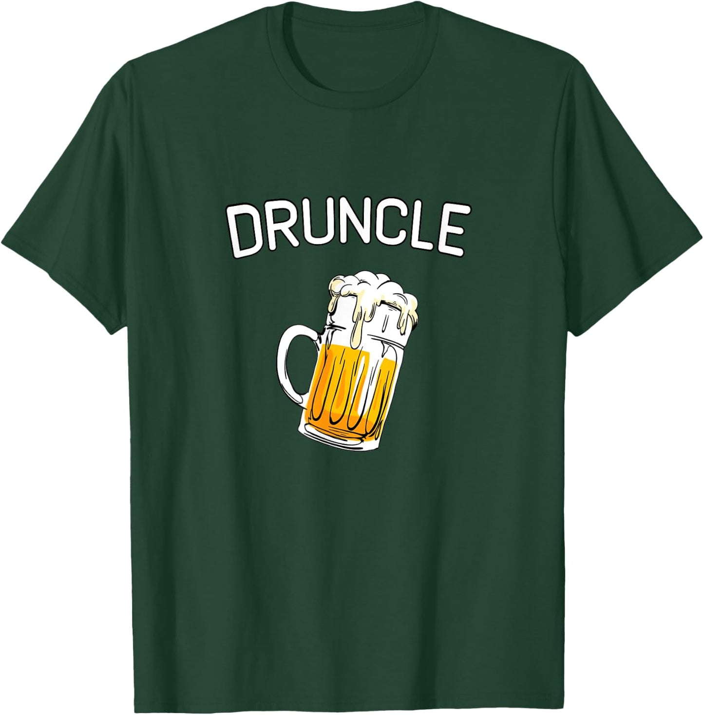 Druncle Beer Whiskey Drunk Uncle Funny Father T-Shirt - T-Shirt | Forest