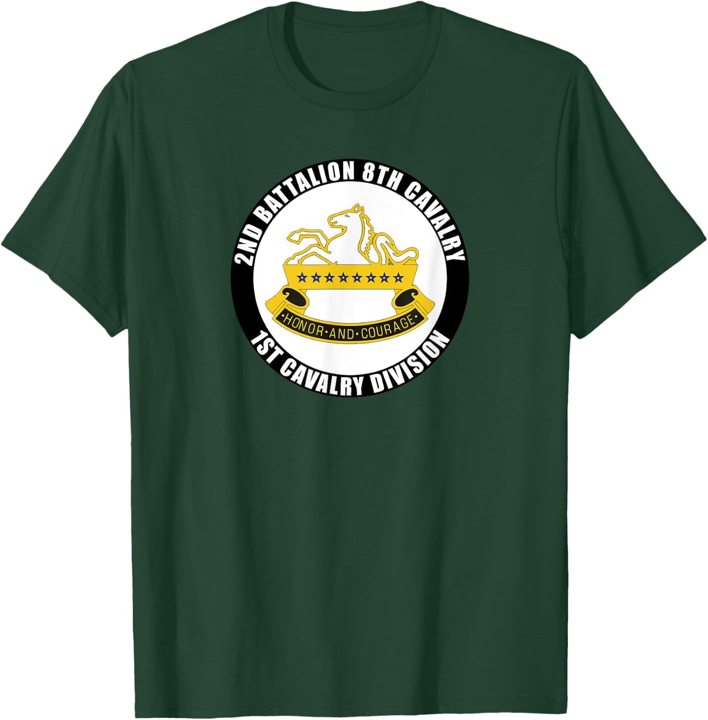 2nd Battalion 8th Cavalry 1st Cavalry Division Veteran Gift T-Shirt - T-Shirt | Forest