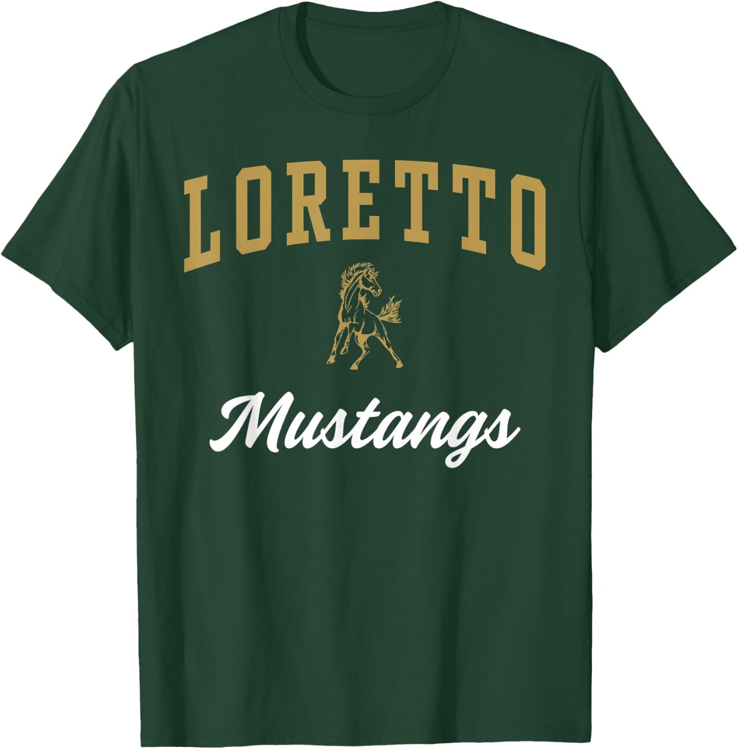 Loretto High School Mustangs T-Shirt - T-Shirt | Forest