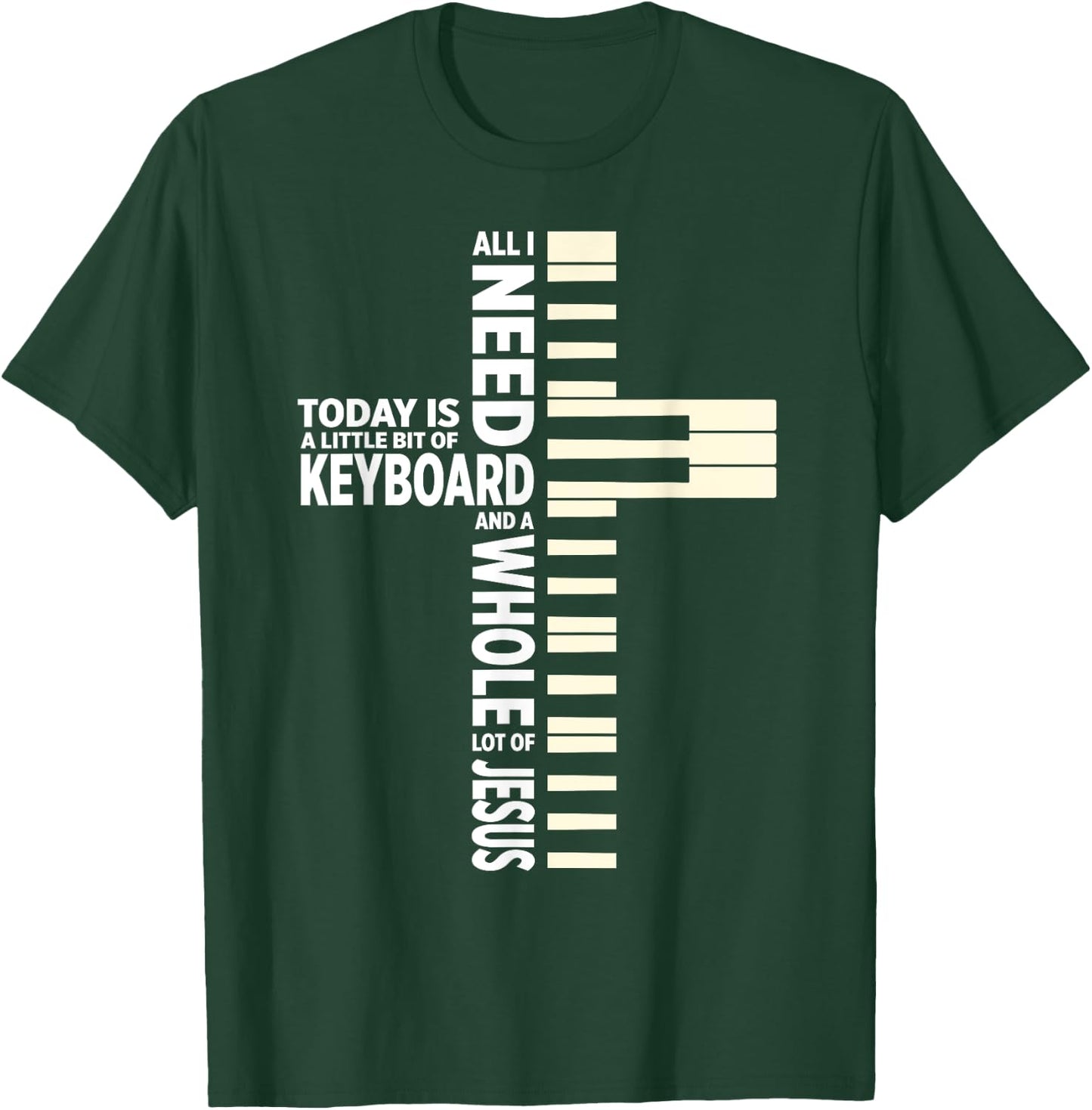 Christian Keyboard Musician Jesus Band Lover T-Shirt - T-Shirt | Forest