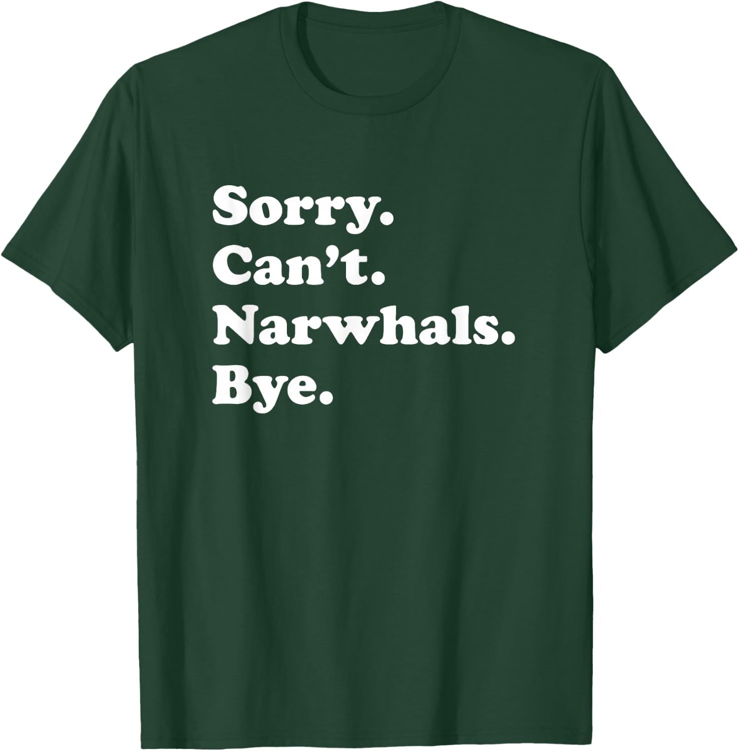 Funny Narwhal Gift Women Boys or Girls T-Shirt - T-Shirt | Forest