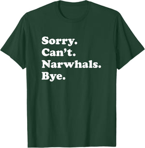 Funny Narwhal Gift Women Boys or Girls T-Shirt - T-Shirt | Forest