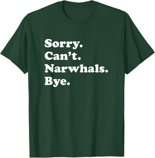 Funny Narwhal Gift Women Boys or Girls T-Shirt - T-Shirt | Forest
