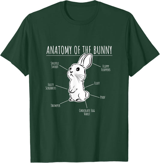 "Anatomy of the Bunny" | Funny Gift Rabbit Lovers T-Shirt - T-Shirt | Forest