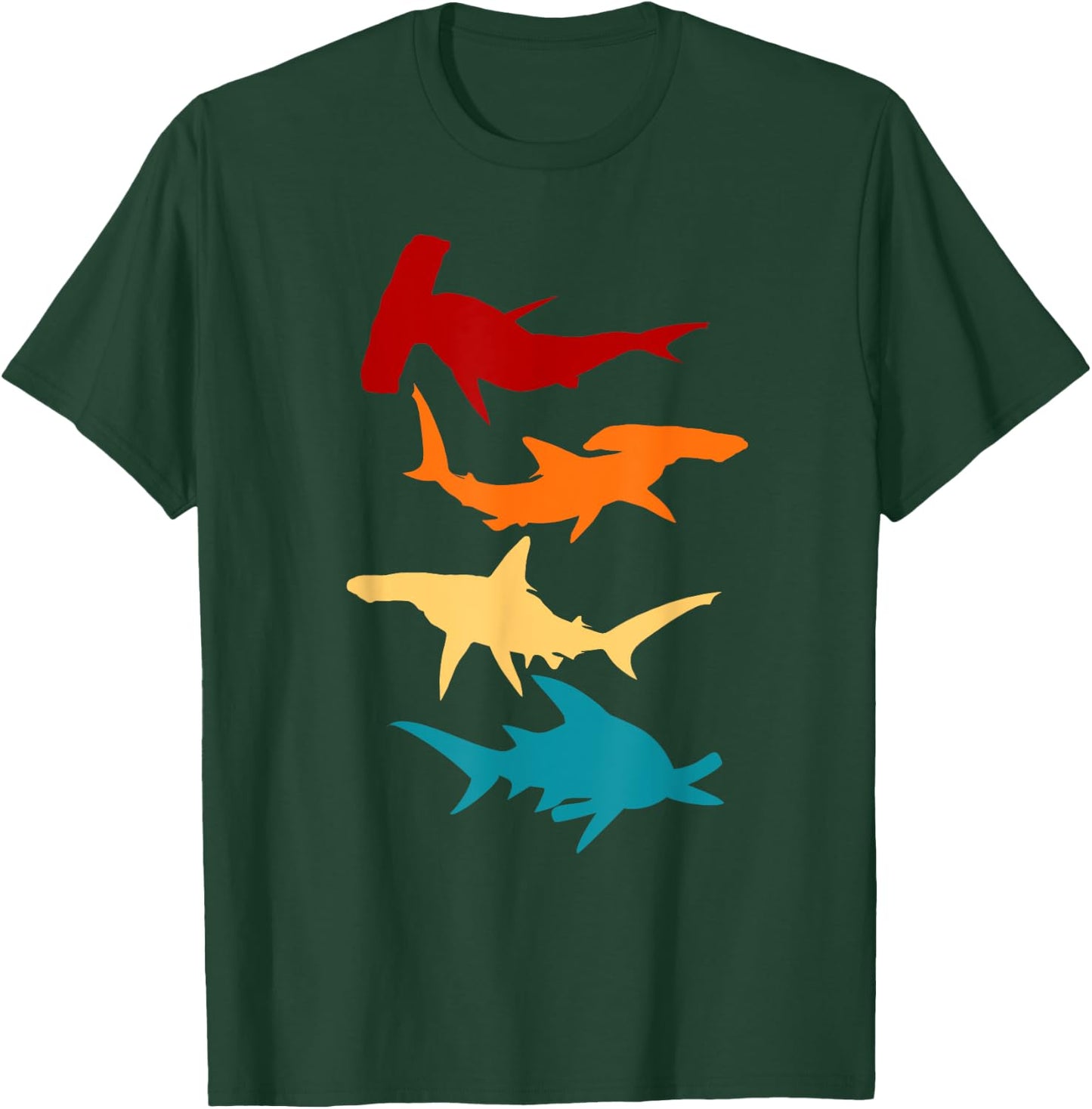Great 4 hammer shark Gift divers T-Shirt - T-Shirt | Forest